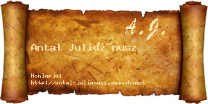 Antal Juliánusz névjegykártya